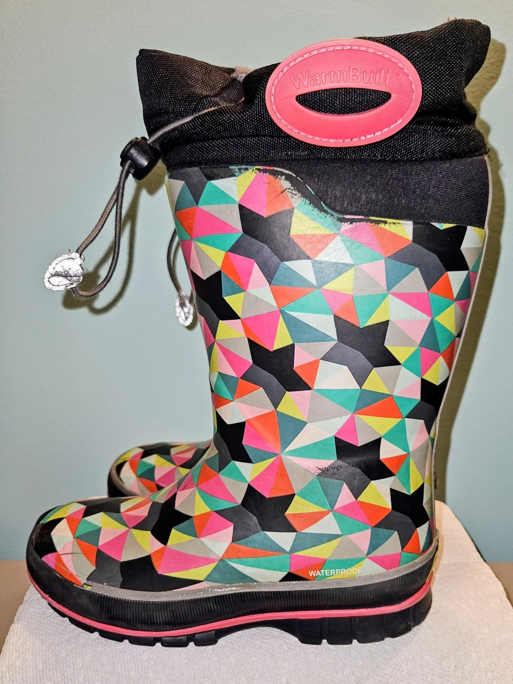 Colorful Geometric Kids Winter Boots